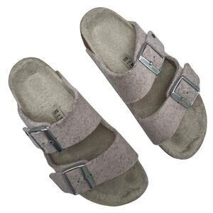 Birkenstock Women Arizona Pink Double Face Wool Shearling Sandals Size 39 US 8 N